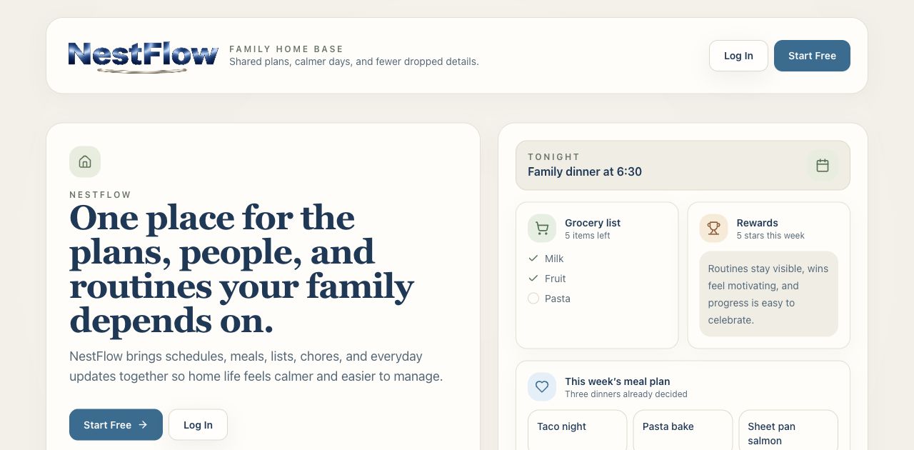 NestFlow — example of Roxanne’s design work